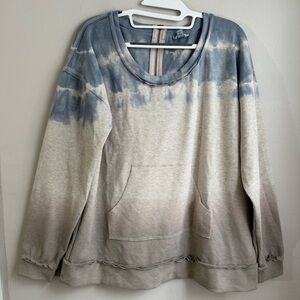 POL Natural Tie Dye Waffle Sweater Size Medium